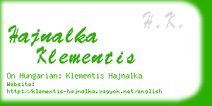 hajnalka klementis business card